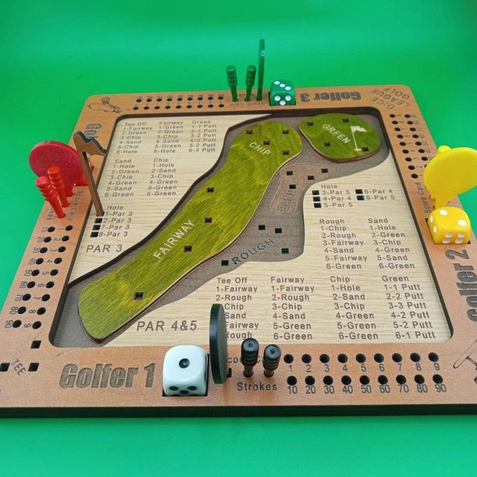 Party Games Golf - لعبة نرد الجولف الخشبية لعبة الجولف
