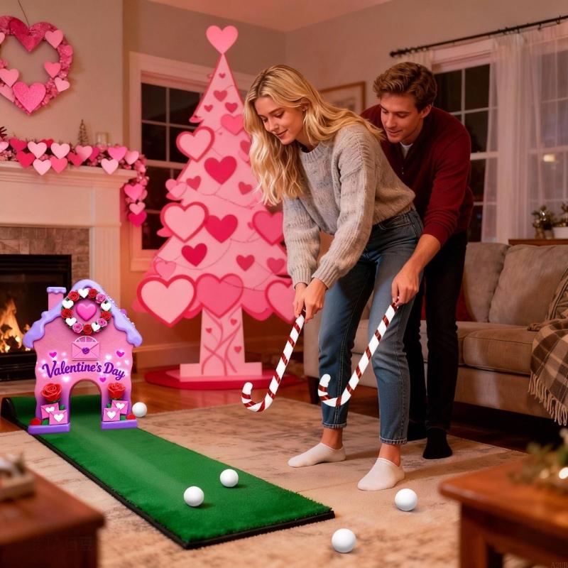 Party Games Golf - مجموعة ألعاب غولف الزنجبيل لعيد الحب